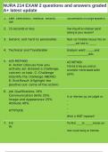 NURA 214 EXAM 2 questions and answers graded A&plus; latest update