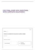 COS FINAL EXAM 2025 QUESTIONS WITH COMPLETE SOLUTIONS&excl;&excl;
