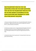 NHA PHLEBOTOMY PRACTICE TEST 100 QUESTIONS &lpar;THESE ARE THE SAME QUESTIONS THEY ASK ON THE PHLEBOTOMY PRACTICE TEST ON THE NHA WEBSITE CALIFORNIA&rpar; ACTUAL EXAM QUESTIONS AND ANSWERS &lpar;A&plus; GUIDE SOLUTION&rpar; NEWEST 2025&sol;2026