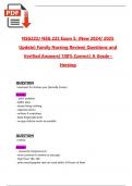 Family Nursing &ndash; 2025 Update &vert; Review Questions with Verified Answers &vert; Comprehensive NCLEX and Exam Prep