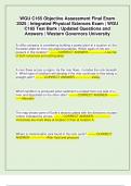 WGU C165 Objective Assessment Final Exam 2025 &vert; Integrated Physical Sciences Exam &vert; WGU C165 Test Bank &vert; Updated Questions and Answers &vert; Western Governors University