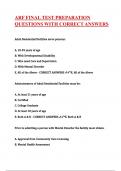 ARF FINAL TEST PREPARATION QUESTIONS WITH CORRECT ANSWERS