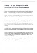 Comm 214 Test Study Guide with complete solutions already passed