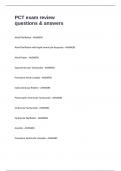 PCT exam review questions & answers