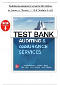 Auditing and Assurance Services 9th Edition by Louwers - Test Bank &lpar;Chapters 1-12 & Module A to I&rpar;