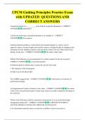 CPCM Guiding Principles Practice Exam  with UPDATED  QUESTIONS AND  CORRECT ANSWERS 
