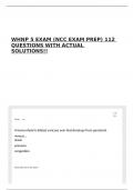 WHNP 5 EXAM &lpar;NCC EXAM PREP&rpar; 112 QUESTIONS WITH ACTUAL SOLUTIONS&excl;&excl;
