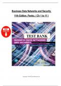 Business Data Networks and Security &ndash; Panko &lpar;11th Edition&rpar; &vert; Test Bank Questions for Chapters 1&ndash;11 &vert; Pearson&comma; 2025