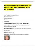 RNUR 234 FINAL EXAM REVIEW 100 QUESTIONS AND ANSWERS WITH RATIONALES&period;pdf