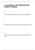 LI&sol; LE MODULE 7 2025 QUESTIONS AND CORRECT ANSWERS