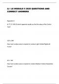 LI &sol; LE MODULE 5 2025 QUESTIONS AND CORRECT ANSWERS