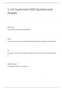 LI &sol; LE Course Exam 2025 Questions and Answers