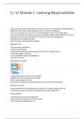 LI &sol; LE Module 1&colon; Licensing Responsibilities Questions with actual answers &lbrace;100&percnt; correct&rcub; rated a&plus; 100&percnt; distinction guarantee&period;