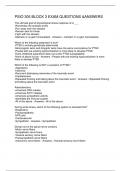 PSIO 305 BLOCK 3 EXAM QUESTIONS &ANSWERS