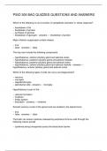 PSIO 305 BAO QUIZZES QUESTIONS AND ANSWERS