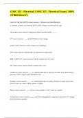 COSC 325 - Electrical&comma; COSC 325 - Electrical Exam &vert;&vert; 100&percnt; verified answers&period;