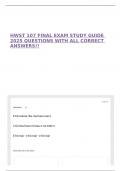 HWST 107 FINAL EXAM STUDY GUIDE 2025 QUESTIONS WITH ALL CORRECT ANSWERS&excl;&excl;