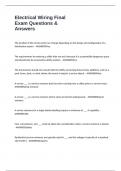 Electrical Wiring Final Exam Questions & Answers