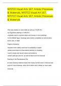 NYSTCE Visual Arts 167&colon; Artistic Processes & Materials&comma; NYSTCE Visual Art 167&comma; NYSTCE Visual Arts 167&colon; Artistic Processes & Materials All Exam Bank Questions and Answers &lpar;100&percnt; correct&rpar;&period;