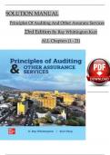 Principles of Auditing and Other Assurance Services &ndash; 23rd Edition by Ray Whittington and Kurt Pany &vert; Complete Solution Manual for Chapters 1&ndash;21