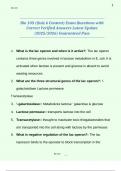 Bio 103 &lpar;Quiz 6 Content&rpar; Exam Questions with Correct Verified Answers Latest Update &lpar;2025&sol;2026&rpar; Guaranteed Pass