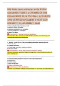 MN State laws and rules esthi EXAM  ACCURATE TESTED VERSIONS OF THE  EXAM FROM 2025 TO 2026 &vert; ACCURATE  AND VERIFIED ANSWERS &vert; NEXT GEN  FORMAT &vert; GUARANTEED PASS  