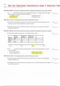 ECN 221 &lpar;Business Statistics&rpar; Exam 3 Practice Test &vert; Arizona State University &vert; Verified Questions & Detailed Answers