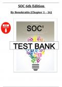 Sociology for Benokraitis' SOC&comma; 6th Edition - Test Bank &lpar;Chapter 1 - 16&rpar; 