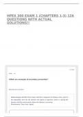 HPEX 300 EXAM 1 &lpar;CHAPTERS 1-3&rpar; 126 QUESTIONS WITH ACTUAL SOLUTIONS&excl;&excl;