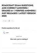 ROADCRAFT EXAM QUESTIONS AND CORRECT ANSWERS &vert; GRADED A&plus; &vert; VERIFIED ANSWERS &vert; JUST RELEASED &vert; LATEST VERSION 2025