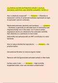 CALIFORNIA WATER DISTRIBUTION GRADE 3 &lpar;ACTUAL  2025&sol;2026&rpar; QUESTION AND VERIFIED ANSWERS RATED A&plus;