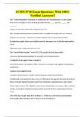 SCMN 3710 Exam Questions With 100&percnt; Verified Answers&excl;