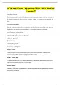 SCO 3001 Exam 2 Questions With 100&percnt; Verified Answers