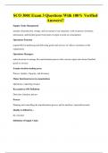 SCO 3001 Exam 3 Questions With 100&percnt; Verified Answers&excl;&excl;