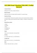 SCO 3001 Exam 5 Questions With 100&percnt; Verified Answers&excl;