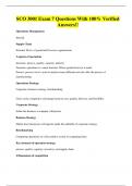 SCO 3001 Exam 7 Questions With 100&percnt; Verified Answers&excl;