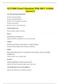 SCO 3001 Exam 9 Questions With 100&percnt; Verified Answers