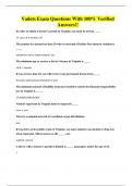 Vadets Exam Questions With 100&percnt; Verified Answers&excl;&excl;