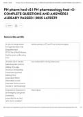 PN pharm hesi v2 &vert; PN pharmacology hesi v2- COMPLETE QUESTIONS AND ANSWERS &vert; ALREADY PASSED &vert; 2025 LATEST&excl;&excl;