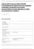 ABFAS CBPS Treatment 2025 UPDATE&vert; COMPREHENSIVE QUESTIONS AND VERIFIED ANSWERS &lpar;COMPLETE SOLUTIONS&rpar; GUARANTEED SUCCESS &vert;GRADE A&plus;&excl;&excl; &lpar;100&percnt; ACCURATE&rpar; GET IT RIGHT&excl;&excl;