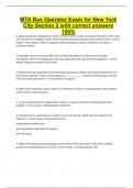 MTA Bus Operator Exam for New York City Section 2 with correct answers 100&percnt;