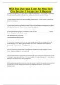 MTA Bus Operator Exam for New York City Section 1 Inspection & Reports