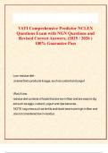 VATI Comprehensive Predictor NCLEX  Questions Exam with NGN Questions and  Revised Correct Answers&comma; &lpar;2025 &sol; 2026 &rpar;  100&percnt; Guarantee Pass