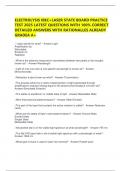 ELECTROLYSIS IBEC&plus;LASER STATE BOARD PRACTICE TEST 2025 LATEST QUESTIONS WITH 100&percnt; CORRECT DETAILED ANSWERS WITH RATIONALLES ALREADY GRADEA A&plus;