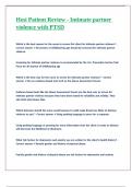 Hesi Patient Review - Intimate partner violence with PTSD 
