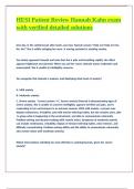 HESI Patient Review Hannah Kahn exam with verified detailed solutions