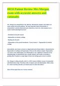 HESI Patient Review Mrs Morgan exam with accurate answers and rationales 