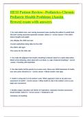 HESI Patient Review--Pediatrics-Chronic Pediatric Health Problems &lpar;Austin Brown&rpar; exam with answers