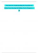 Understanding the Essentials of Critical Care Nursing &ndash; 3rd Edition by Kathleen Perrin &ndash; Complete Test Bank &lpar;Chapters 1&ndash;19&rpar; with Answers