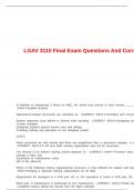 LGAV 3110 Final Exam Questions And Correct Answers